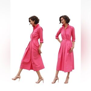 NEW J.CREW COLLECTION WIDE LEG JUMPSUIT 000 DAHLIA PINK SPLIT LEG DRESS G2488
